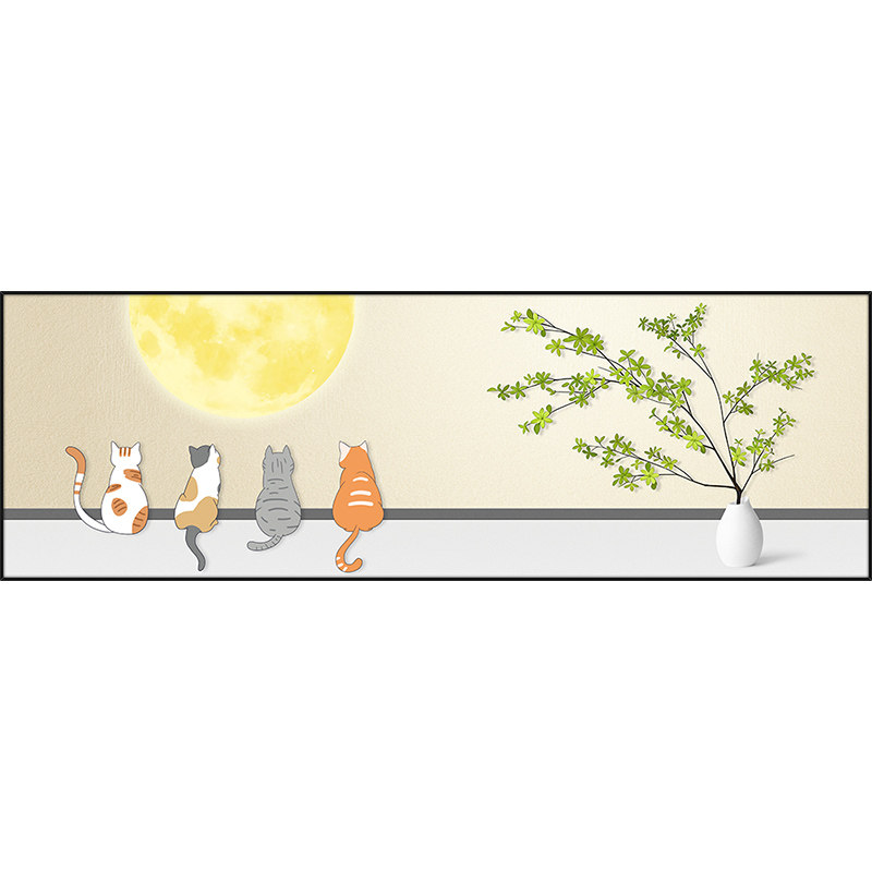 卧室床头装饰画背靠金山墙壁贴画