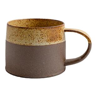 北欧设计感小众简约复古高温窑变咖啡杯陶土230ml陶瓷杯水杯茶杯