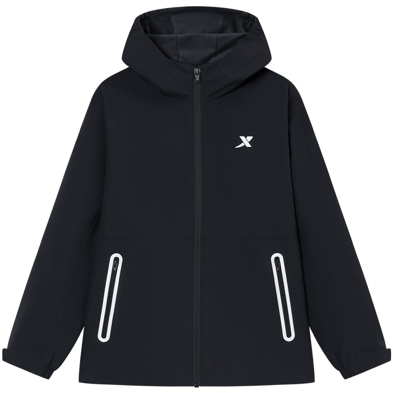 特步童装儿童外套男童风衣春季运动上衣薄款外套户外春装连帽防风