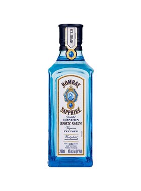 Bombay孟买蓝宝石金酒200ml英国进口洋酒gin酒杜松子酒鸡尾酒基酒