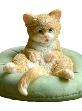 可爱猫咪摆件工位桌面女生礼物