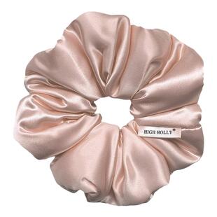 highholly真丝枕头发圈女睡眠发绳超大肠小号kitsch黑色头绳皮筋