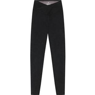 ubras仿牛仔高腰保暖防风加绒加厚高弹外穿长裤打底裤鲨鱼裤女