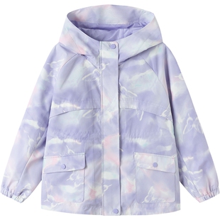 巴拉巴拉女童外套中大童加绒户外风衣春装2026新款童装儿童上衣厚