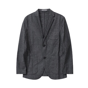 JSSD HOMME 亚麻便服西服男士秋季修身商务休闲西装男外套男款