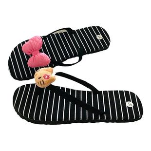 甜心KT猫~！原创小众可爱软软人字拖女ins夏季防滑外穿沙滩凉拖鞋