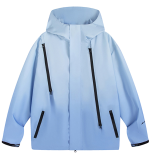 ppge渐变色外套防风秋冬户外软壳夹克女单层亮色好看 个性上衣