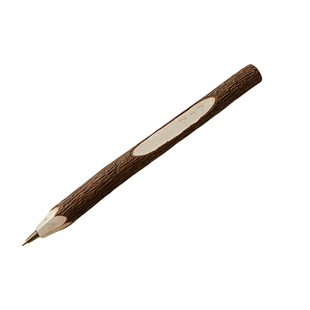 diy原木油笔 天然木质油性圆珠笔复古高颜值原子笔桌面装饰摆件笔