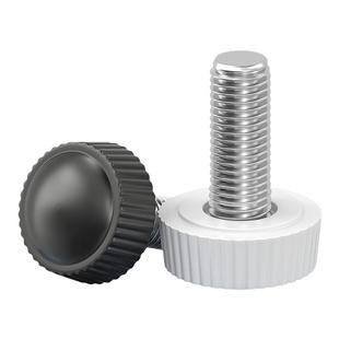 胶头手拧螺丝圆头塑料手柄可调节手扭滚花把手螺钉杆塑胶圆形螺栓