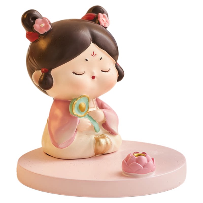 可爱古风仕女手机支架桌面装饰品