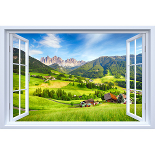 墙纸自粘风景画贴纸壁画墙壁贴画卧室床头客厅背景墙装饰画墙贴画