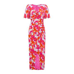 [博主同款]DVF幻彩海岛图案印花修身连衣裙DS1T005