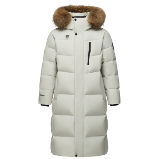 坦博尔户外秋冬新款羽绒服男款过膝长款加厚保暖95%鹅绒毛领外套