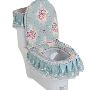 四季可用马桶三件套装马桶垫坐垫三件套水箱罩拉链坐便垫套马桶圈