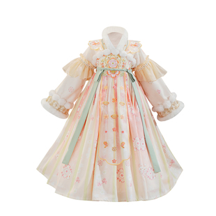 2025新款女童汉服秋冬装冬季儿童装唐装拜年服国风古装加绒新中式