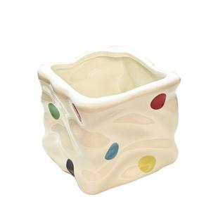 多巴胺桌面遥控器收纳盒化妆品面膜杂物化妆刷笔筒置物架陶瓷可爱