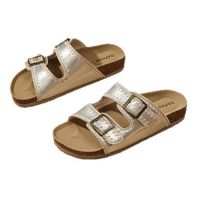 达芙妮2025新款复古沙滩一字拖