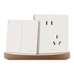 公牛官方旗舰店奶油风空调16A开关插座五孔面板肤感哑光g12奶绒咖