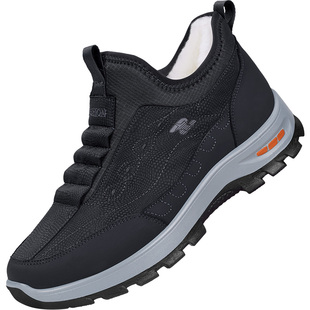 老北京布鞋男冬季保暖加绒加厚雪地靴防滑防水中老年爸爸棉鞋新款