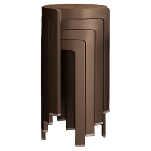 安居客家用客厅凳子加厚塑料椅子结实耐用高级感小板凳可叠放圆凳