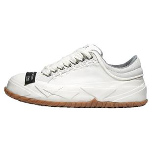 明星同款VTVN硫化鞋小众复古厚底增高男鞋板鞋帆布鞋女款白色女鞋