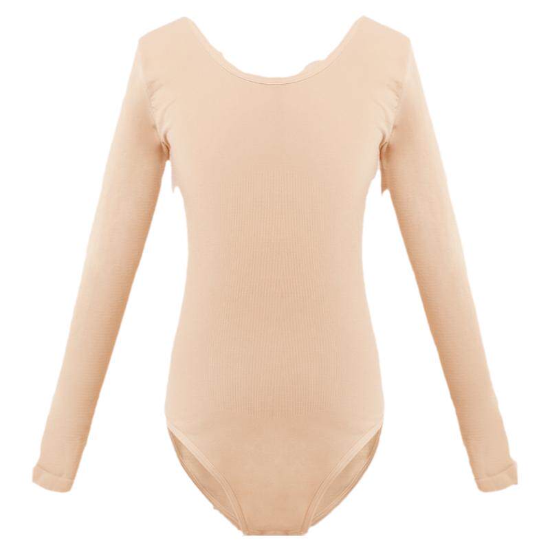 儿童舞蹈肉色打底衣女童秋冬肤色连体衣芭蕾练功服演出隐形打底衫