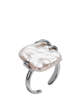 PEARLONA小众设计方珍盘石戒指