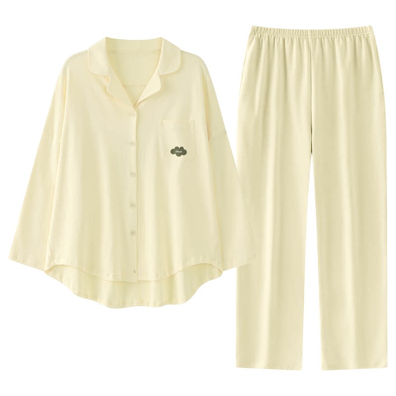 睡衣女士长袖全棉春秋夏冬家居服