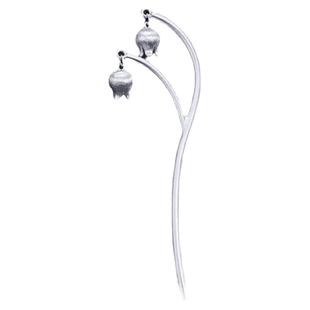 新中式铃兰花流苏发簪高级感小众簪子气质优雅发钗汉服盘发饰头饰