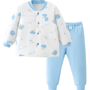 童泰宝宝棉服冬季加厚婴儿棉衣夹棉套装儿童棉袄外套男童女童秋冬