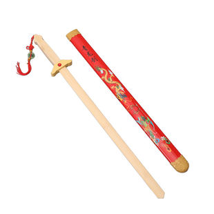 新款儿童玩具剑木刀木剑青龙剑户竹剑男孩表演道具练习刀剑道宝剑