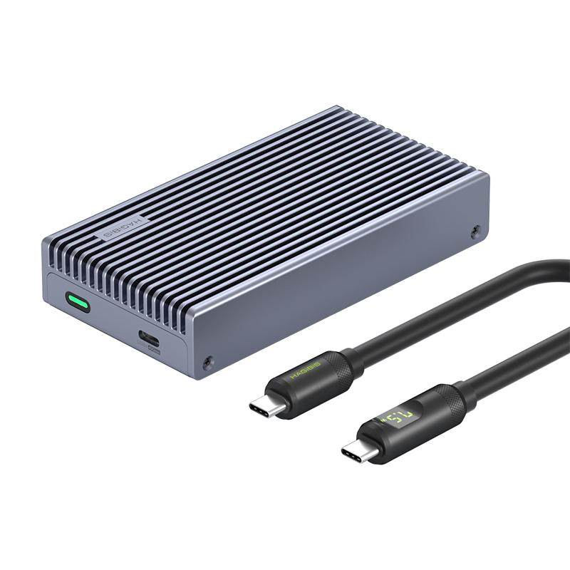 海备思USB4硬盘盒雷电4/3固态m2移动asm2464 ssd 40gbps四nvme