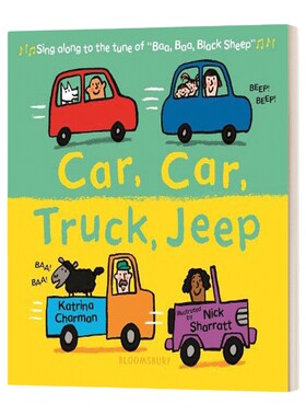 英文原版 Car Car Truck Jeep 汽车汽车卡车吉普车 英文版 进口英语原版书籍儿童全英语书
