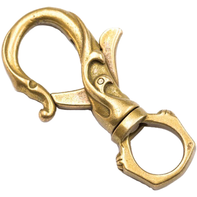 花纹钥匙扣｜琢匠原创复古创意手工纯黄铜汽车小挂件财布钩快开扣