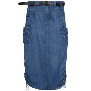 REVAN芮范设计师款工装风天丝牛仔长裙RN71507142