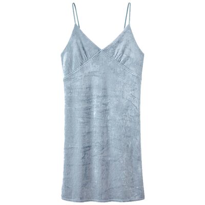 莫代尔天鹅绒深v可外穿性感睡裙