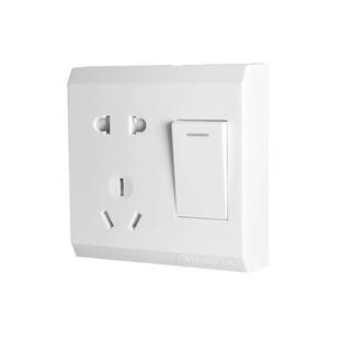 飞雕明装开关插座14孔16A空调家用面板十五孔走明线十孔带开关