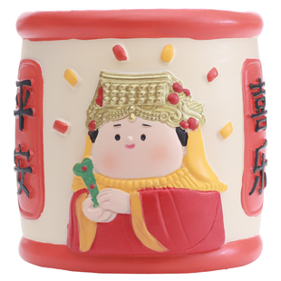 福气小神仙摇签罐创意月老妈祖求签摆件办公室桌面情绪稳定送礼物