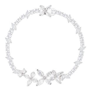 新款时尚超仙马眼锆石缱绻蝴蝶水滴婚纱晚宴首饰项链锁骨链手链女