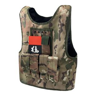 儿童战术背心迷彩马甲多功能户外防弹吃鸡玩具头盔三级甲组合套装