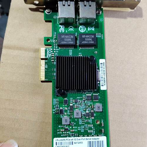 溢价-LR-LINK 92T2053双口千兆网卡，PCIe x4接