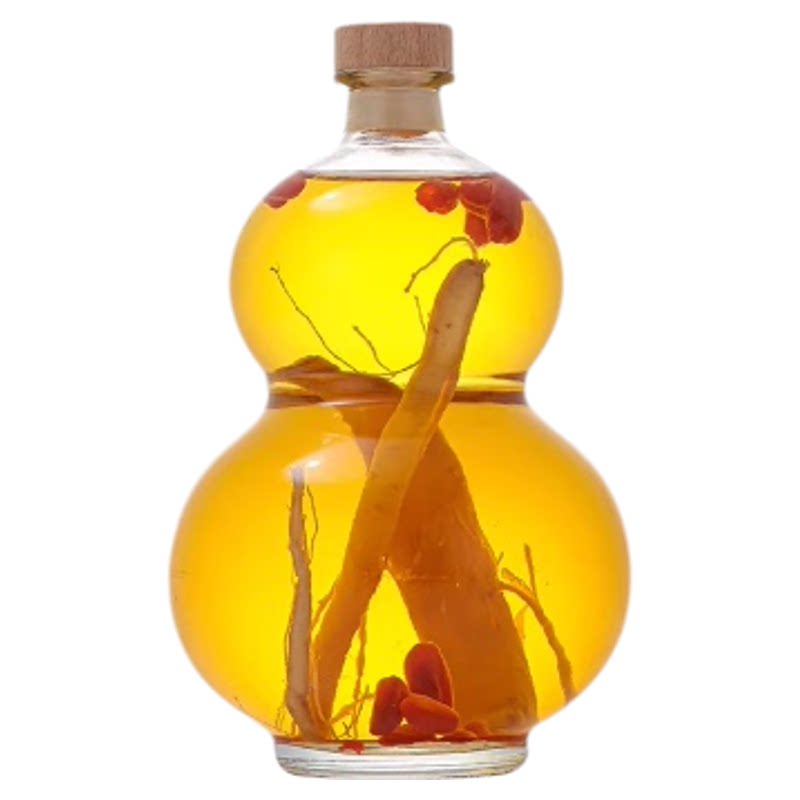 无铅玻璃葫芦型泡酒空瓶一斤装自酿果酒养生酒便携瓶批发包邮密封