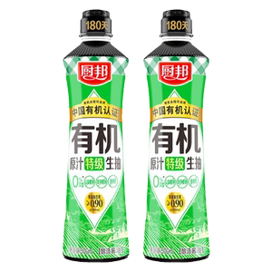 【百亿】厨邦有机原汁特级生抽500ml家用0添加酱油厨房调味