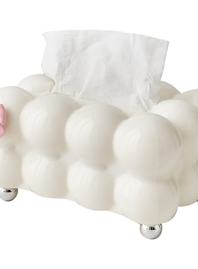 简约奶油风客厅纸巾盒