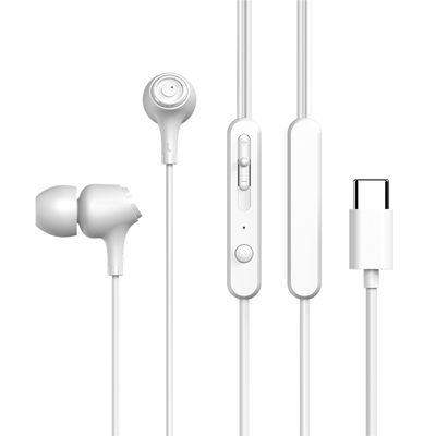 type-c扁口有线耳机带麦