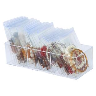 首饰收纳盒耳环项链耳夹大容量整理透明袋密封防氧化饰品收拾包