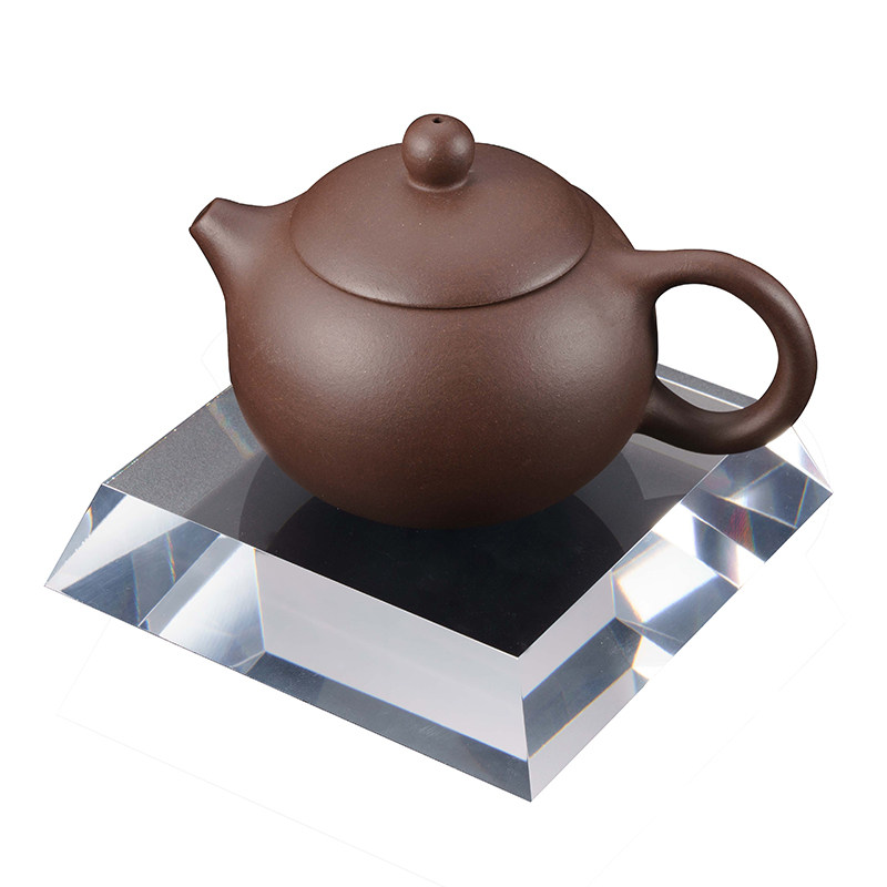 亚克力展示台透明方块水晶底座化妆品陈列架香水摆台手办增高展托