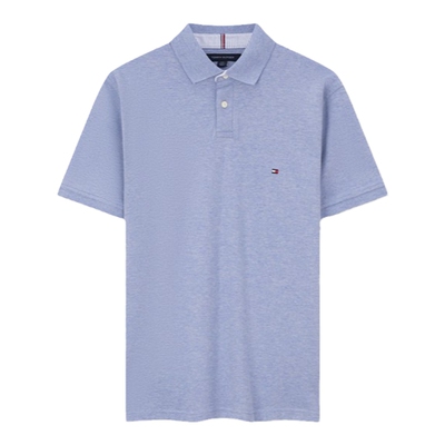 Tommy男装珠地网眼净色POLO衫
