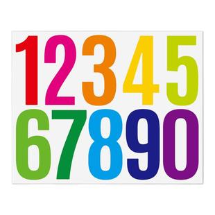 3英寸数字贴纸大号vinyl邮箱标识货物分类自粘切模防水数字贴装饰