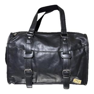 三盒子复古真皮质感手提包 男士大容量旅行包袋单肩斜挎包电脑包